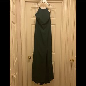 Amsale Dayton Bridesmaid Dress | Dark Green
